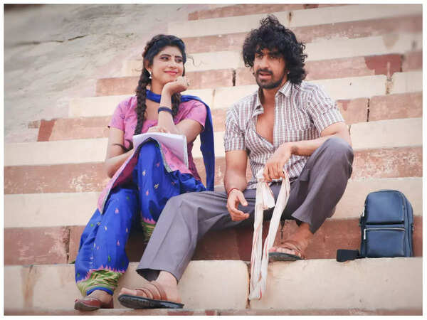 Yajur with Vindhya Tiwari in a still from 'Mallah'