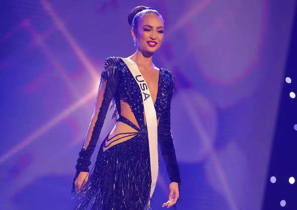 Miss U.S. R'Bonney Gabriel competes during the 71st Miss Universe ...