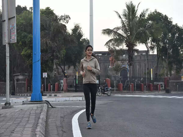 Pace your breath while jogging