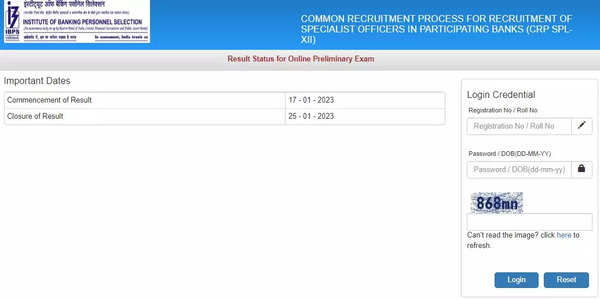 IBPS SO Prelims Sonucu 2022