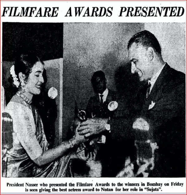 Filmfare Nutan Nasser