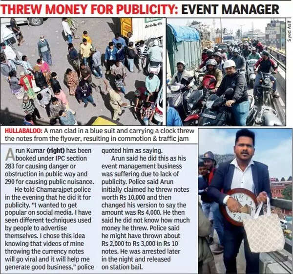 When it showered currency notes under Bengaluru’s KR Market flyover | Bengaluru News – Times of India