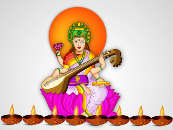 POSTERMAL Poster Maa Saraswati Beautiful Sketch Photo Picture sl-3697  (Large Poster, 36x24 Inches, Banner Media, Multicolor) : Amazon.in: Home &  Kitchen