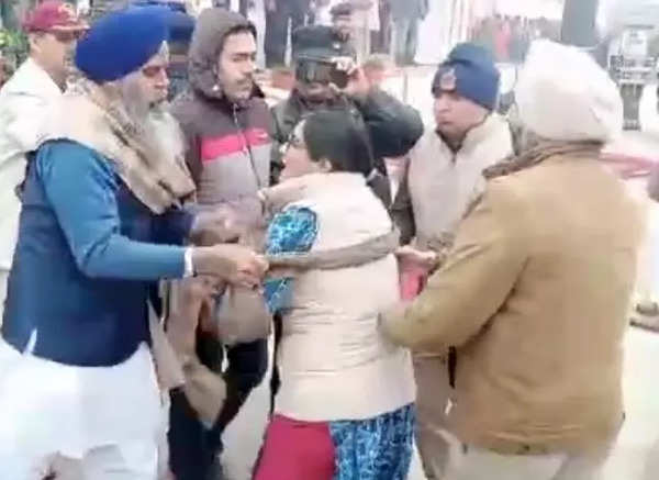 Harassment Case Woman Protests Against Haryana Minister Sandeep Singh At Republic Day Event