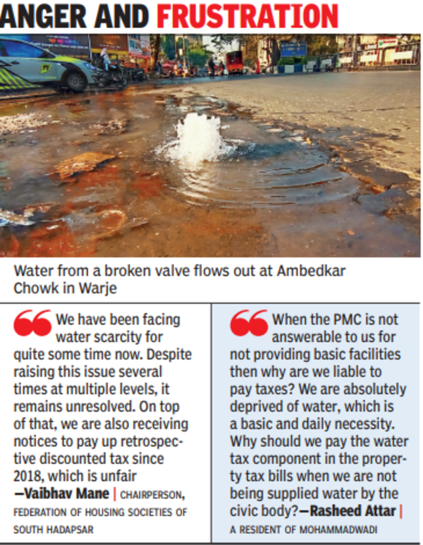 Hadapsar Water Scarcity Fear Looms Over Hadapsar Residents Pune News Times of India