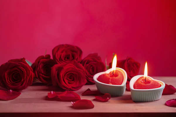Romantic Red Rose Portrait