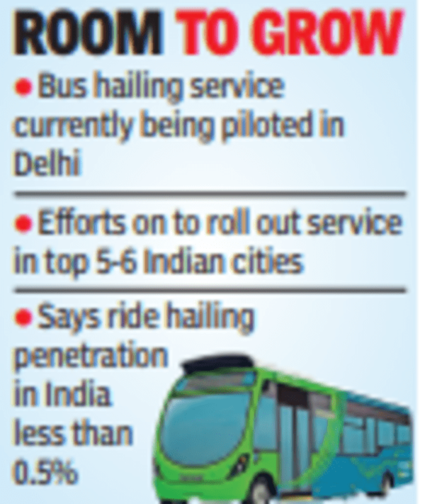 Uber Uber piloting bushailing service in India, to roll out globally