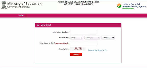 JEE Main 2023 result