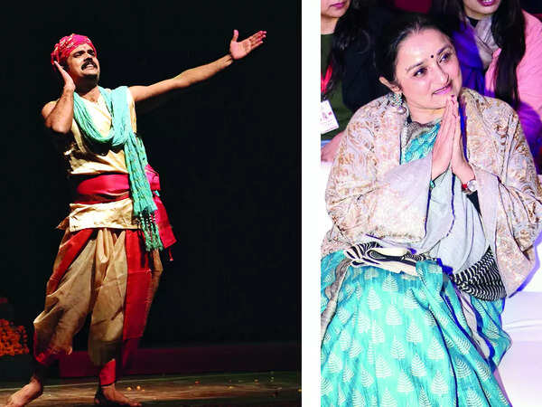 (L) A scene from the play Rang Raag (R) Dr Sandhya Purecha