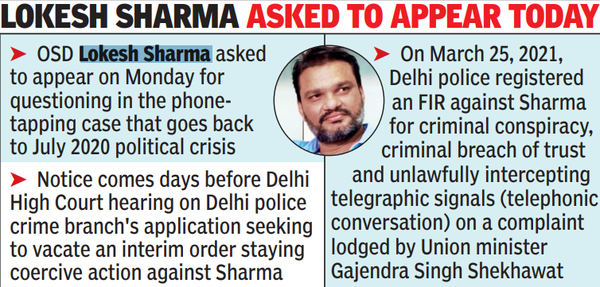 Delhi Cops Serve Fresh Notice To Cm’s Osd In Phone-tapping Case ...