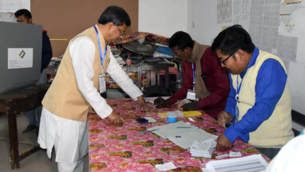Tripura CM Manik Saha casts his vote