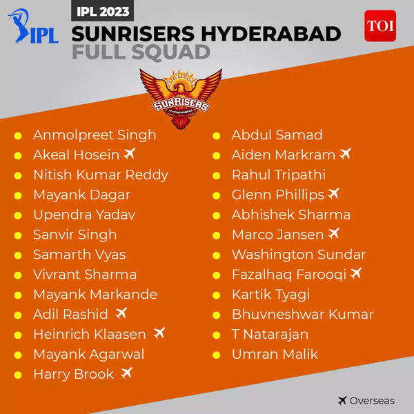 SRH IPL Schedule 2023 League Stage complete match timings and venues