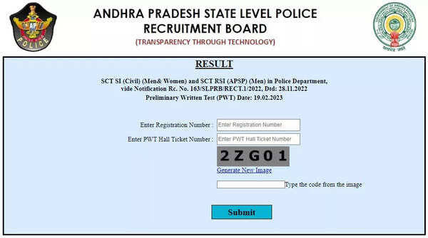 AP Police SI Result