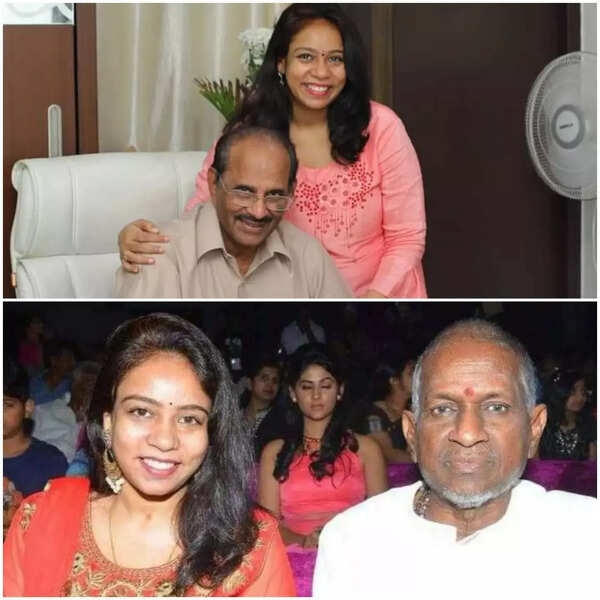 MM. Sreelekha with uncle V.Vijayendra Prasad garu and Music composer Ilayaraaja..!