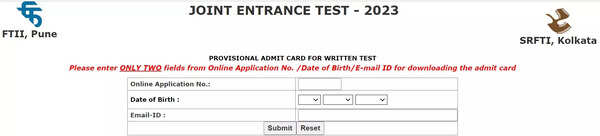 FTII JET Admit Card 2023 released on applyadmission.net, download link here – Times of India