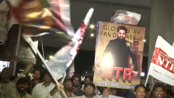 Jr NTR gets rousing welcome from fans