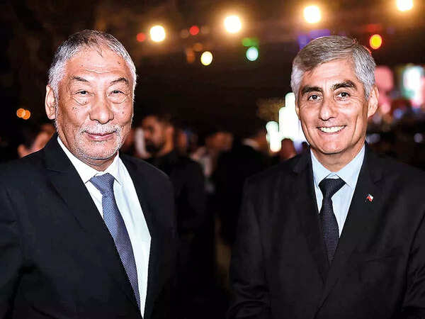 Vetsop Namgyel, Ambassador of Bhutan, and Juan Angulo M, Ambassador of Chile