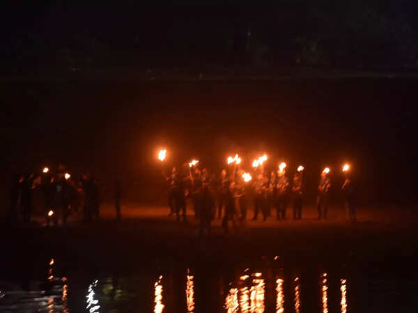 Mashaal dance at the river bank