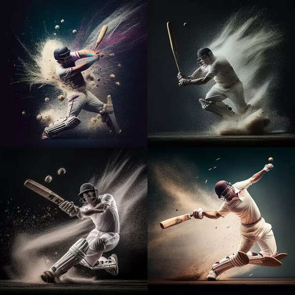 Cricket batsmen.