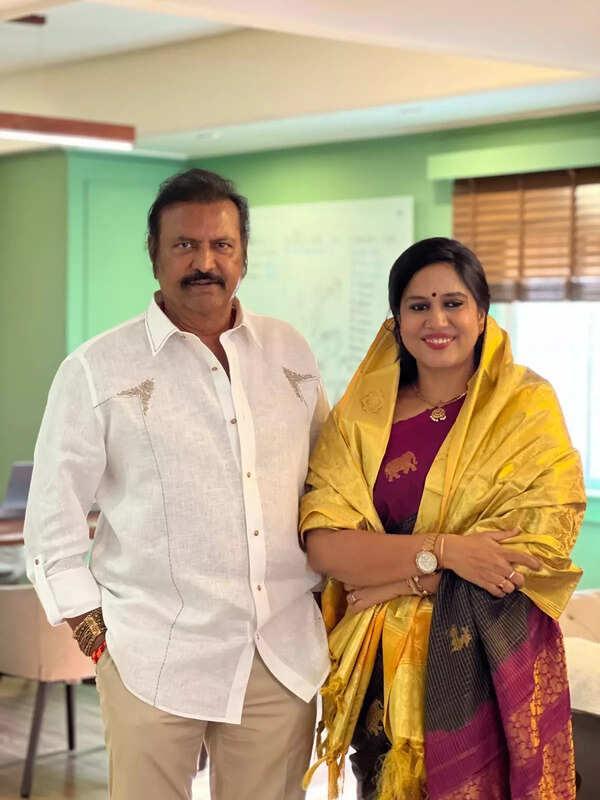 Mohan Babu with 'Balagam' Actress