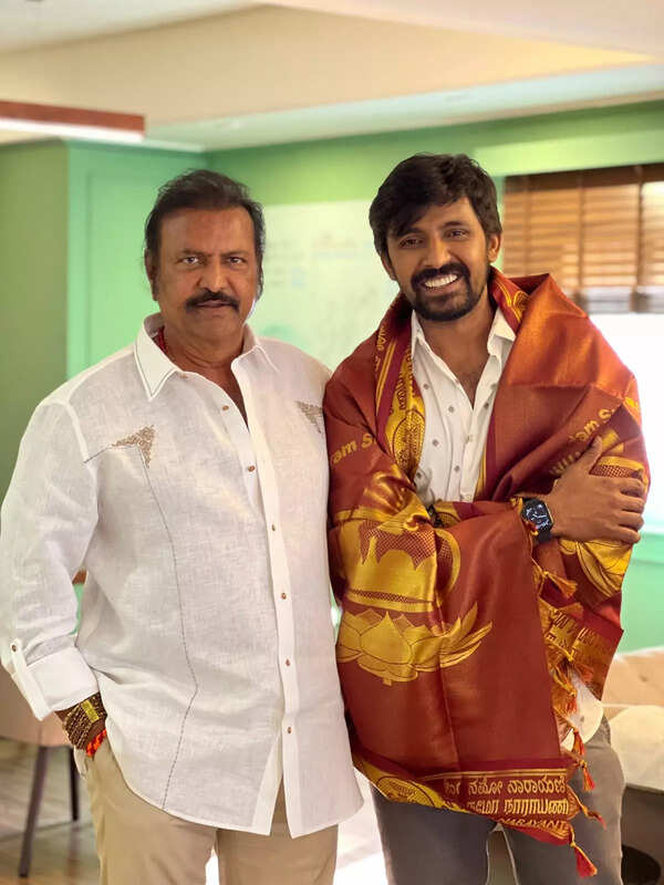 Mohan Babu with Priyadarshi