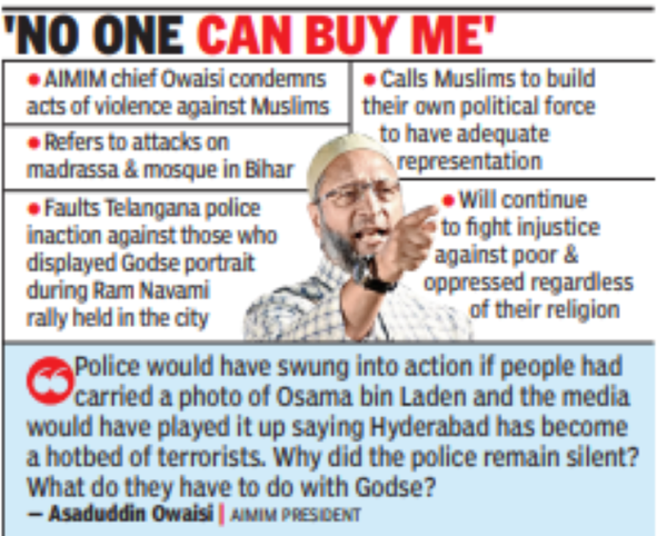 Mim Not Bjp B-team, Fights For Poor: Asad | Hyderabad News - Times Of India