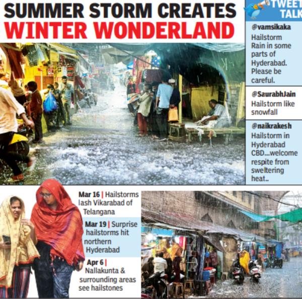 Sudden Summer Hail Stumps Scorched Hyd | Hyderabad News - Times of India