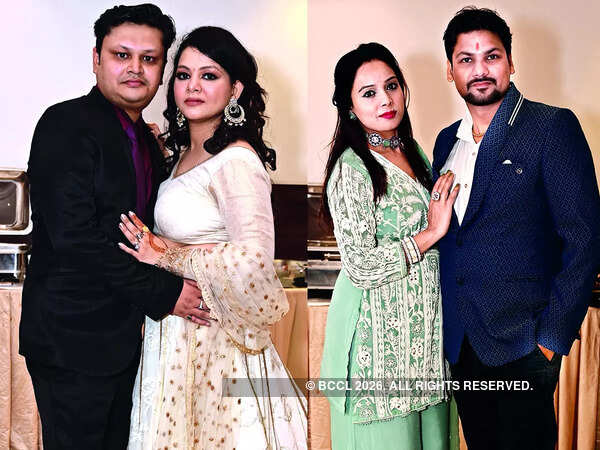 (L) Varun and Divya Singh (R) Rubey and Parfull Keshari