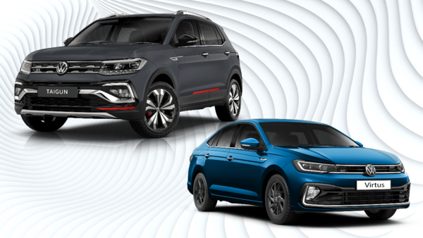 VW Taigun matte edition and Virtus in Lava Blue