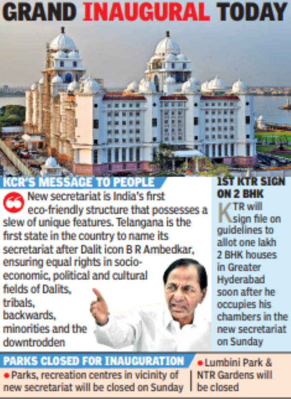 5 Years On, Telangana CM K Chandrasekhar Rao Returns To Secretariat ...