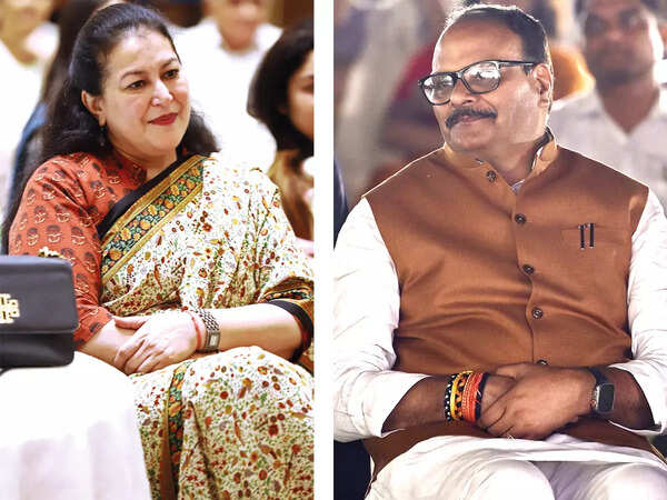 (L) Aradhana Shukla (R) Brajesh Pathak