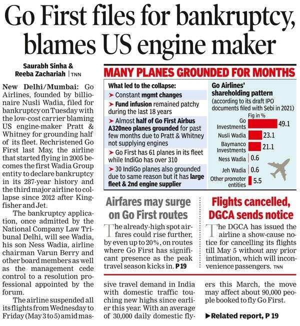 Travel agents face 70-crore loss in airline bankruptcy