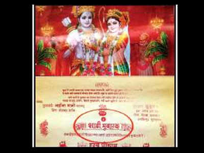UP: Nikah card with pics of Lord Ram and Sita