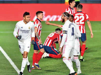 Real Madrid inflicts La Liga leader Atlético’s first loss this season