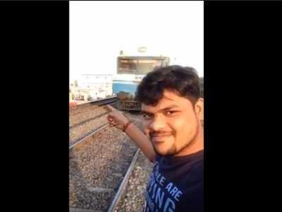 Hyderabad: Youth injured while taking selfie with speeding train