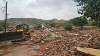 250 illegal structures cleared from govt land in Gurgaon