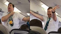 Amazing but true: Comical style of delivering flight safety instructions 