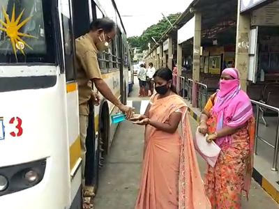 Andhra Pradesh: City buses hit the roads in Vijayawada after six months