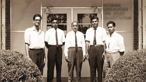 Some of the First Group of People to be recruited for the Indian Space Programme – (From left) Aravamudan, APJ Abdul Kalam and HGS Murthy.  The other two are not identified