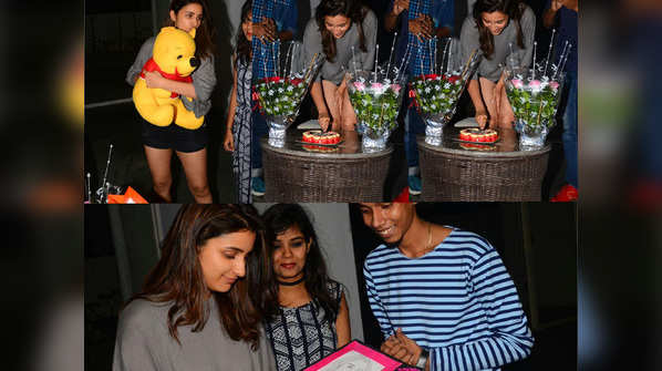 PICS: Parineeti Chopra rings in her 28th birthday with fans