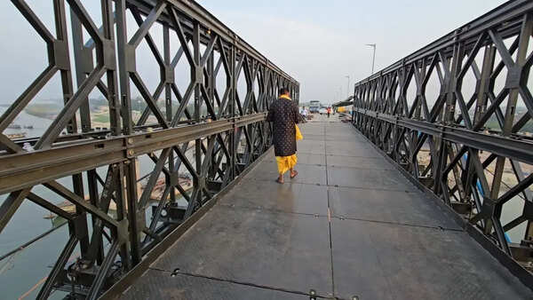 First Bailey bridge section ready at Vikramshila Setu