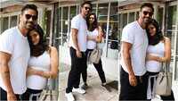 Arjun Rampal strikes a pose with girlfriend Gabrielle Demetriades as she flaunts her baby bump 