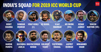 India World Cup Team 2019 announced: Karthik, Rahul make the cut; Pant misses out