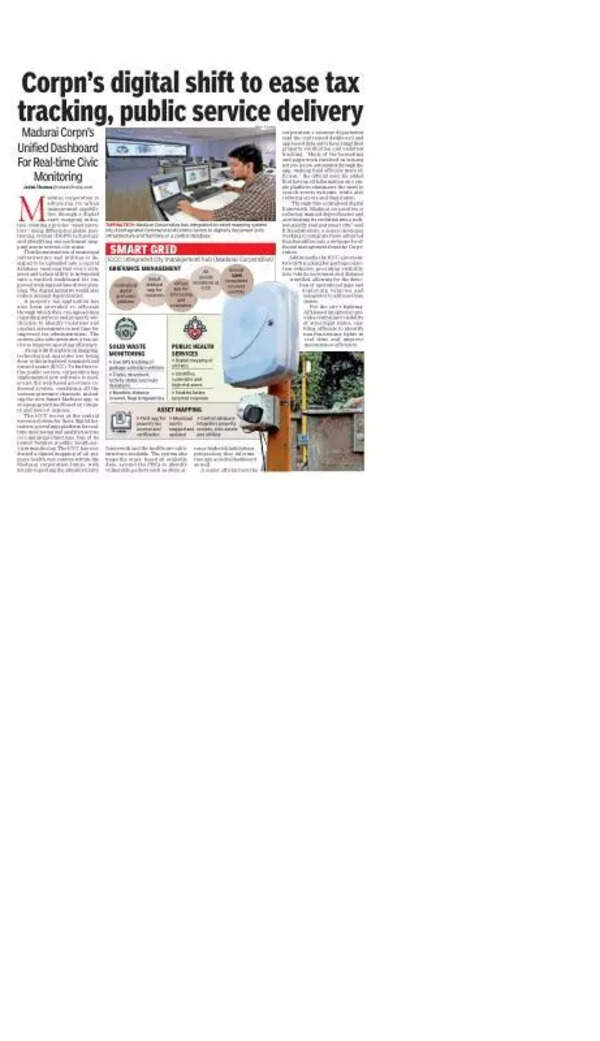 Madurai corpn’s digital shift to aid smarter taxes and faster services