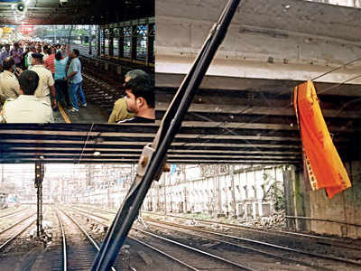Sari on overhead wire disrupts CR services