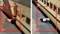 13 seconds of horror: Youth slips while trying to board moving train at Bhopal railway station, battles for life