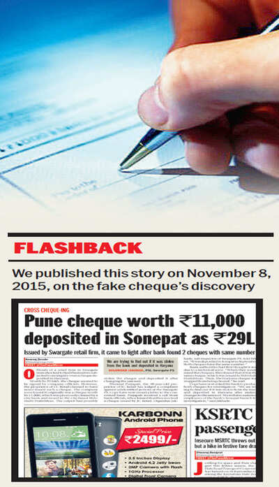 Pune Cops Trace Fake Cheque To Haryana Nab 1