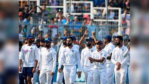 Team India acknowledges crowd after series win