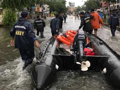 Photos: As heavy rains lash Mumbai, Indian Navy shifts 1000 people to safety in Kurla