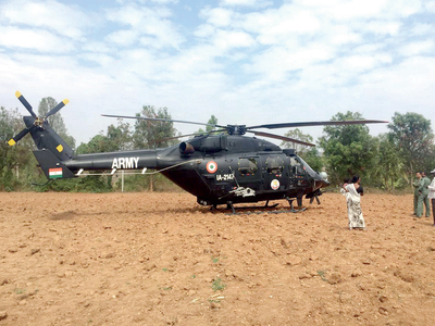 Army chopper makes precautionary landing